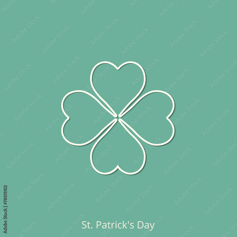 Fototapeta premium Clover leaf icon.