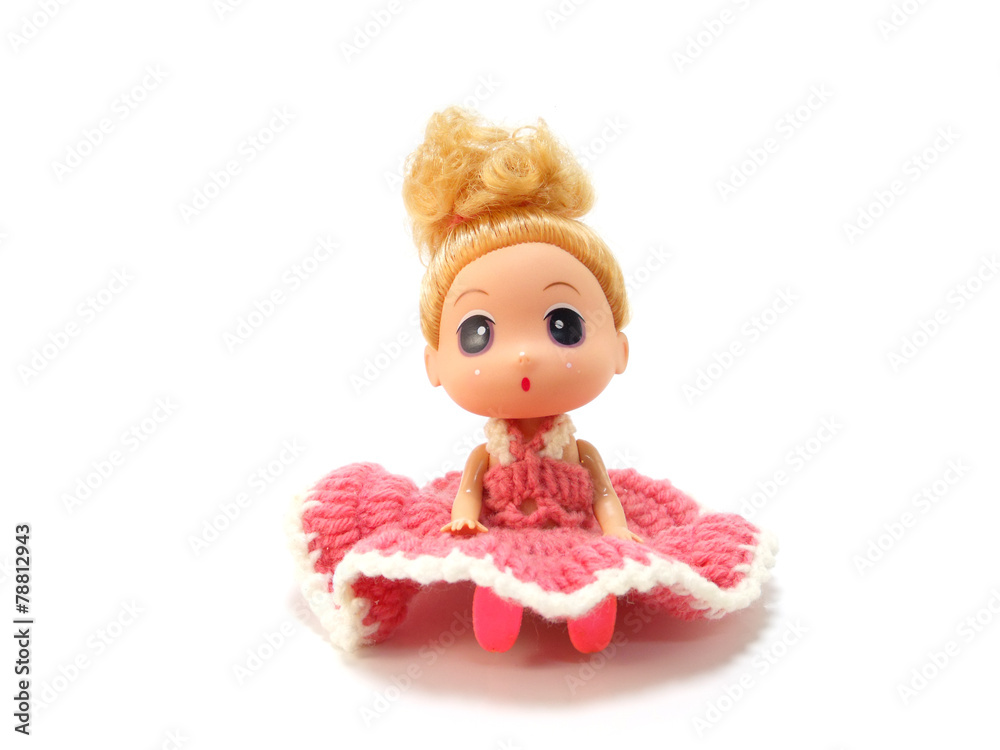 baby girl cute doll with knitting dress