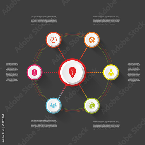 Infographic design template. Colorful concept. Vector