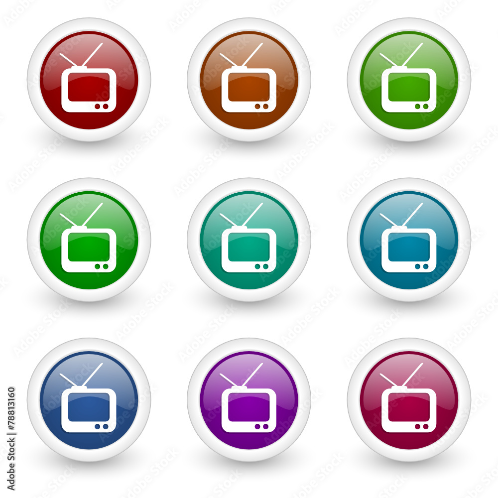 television vector icon set