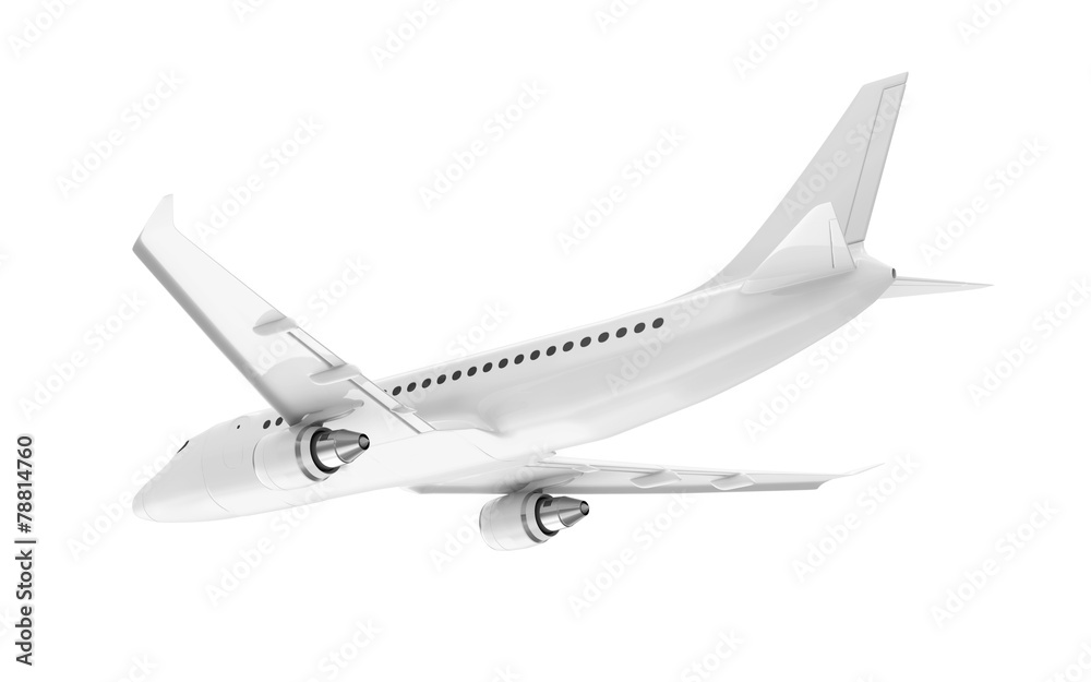 Modern Airplane isolated on white background. Passenger Airplane