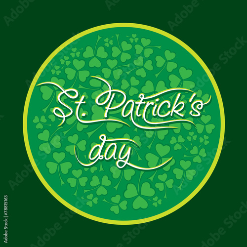 happy St. Patrick day greeting design vector photo