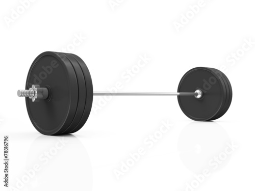 Lifting Weight Isolated on White Background