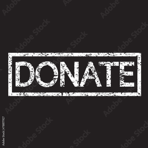 stamp word donate