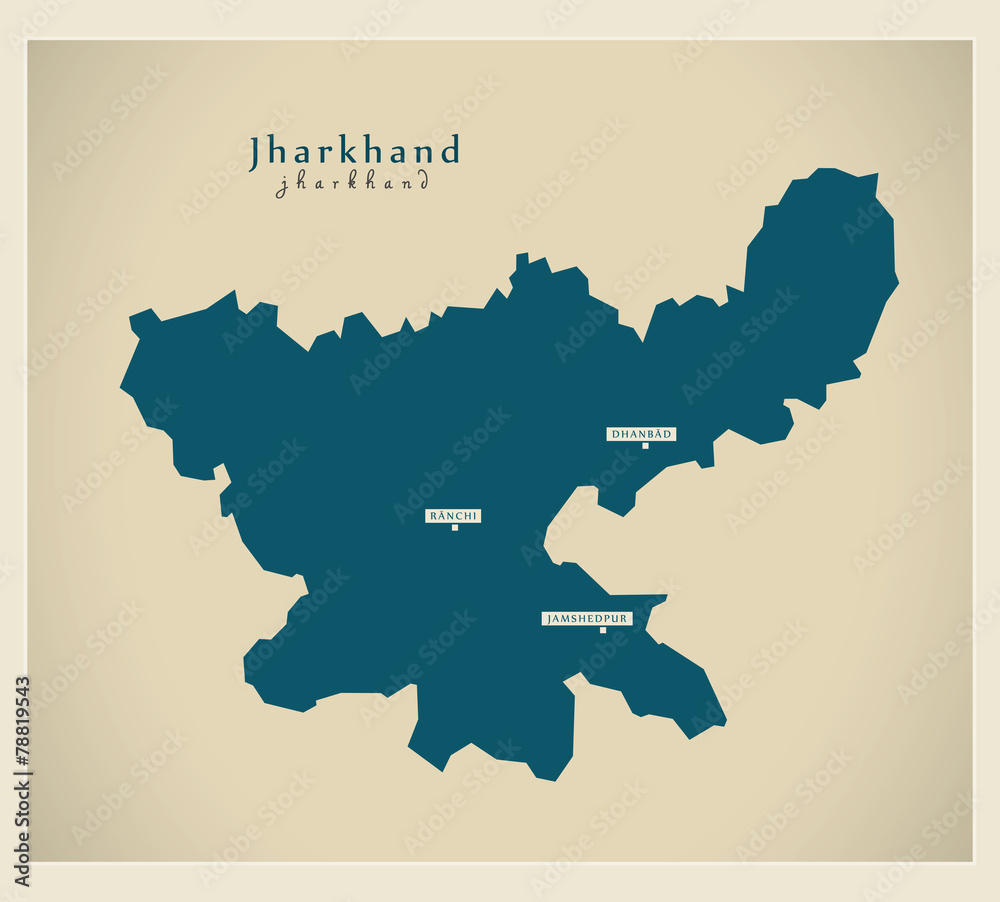 Modern Map - Jharkhand IN