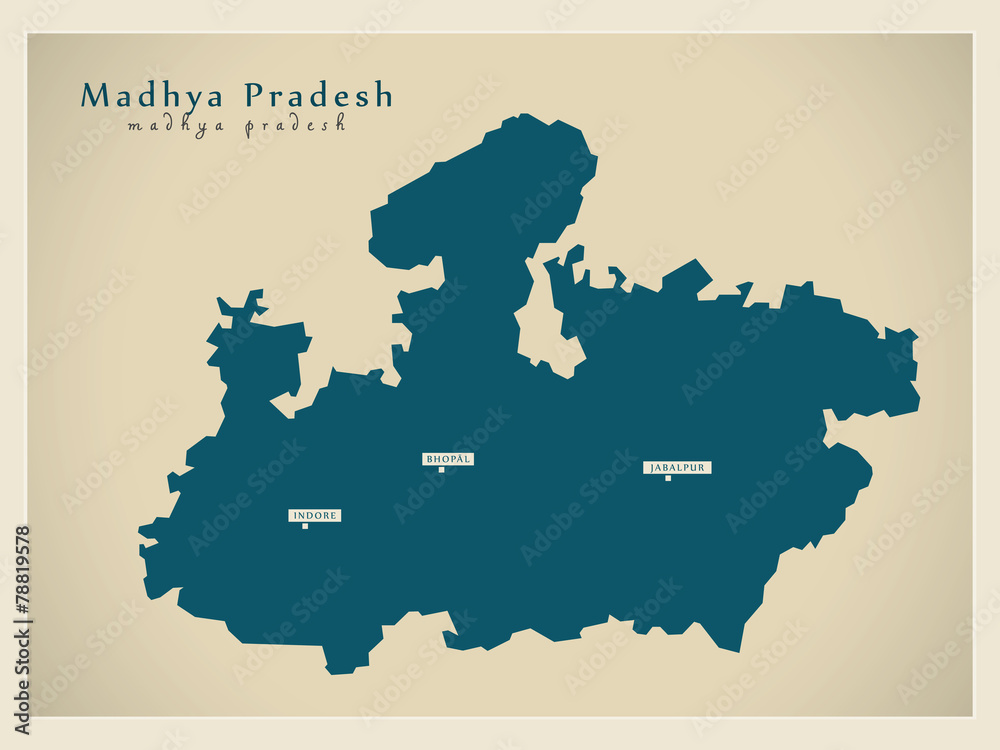 Modern Map - Madhya Pradesh IN