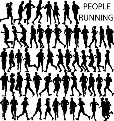 people running big collection - vector