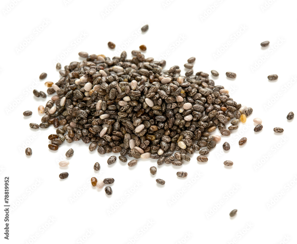 chia seeds isolated on white chia seeds isolated on white