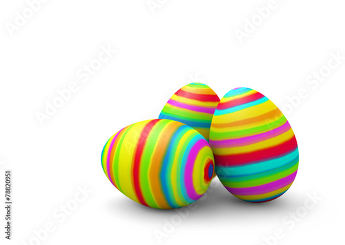Ostereier, Ostern, Eier, bemalt, bunt, farbig, Easter Egg, 3D