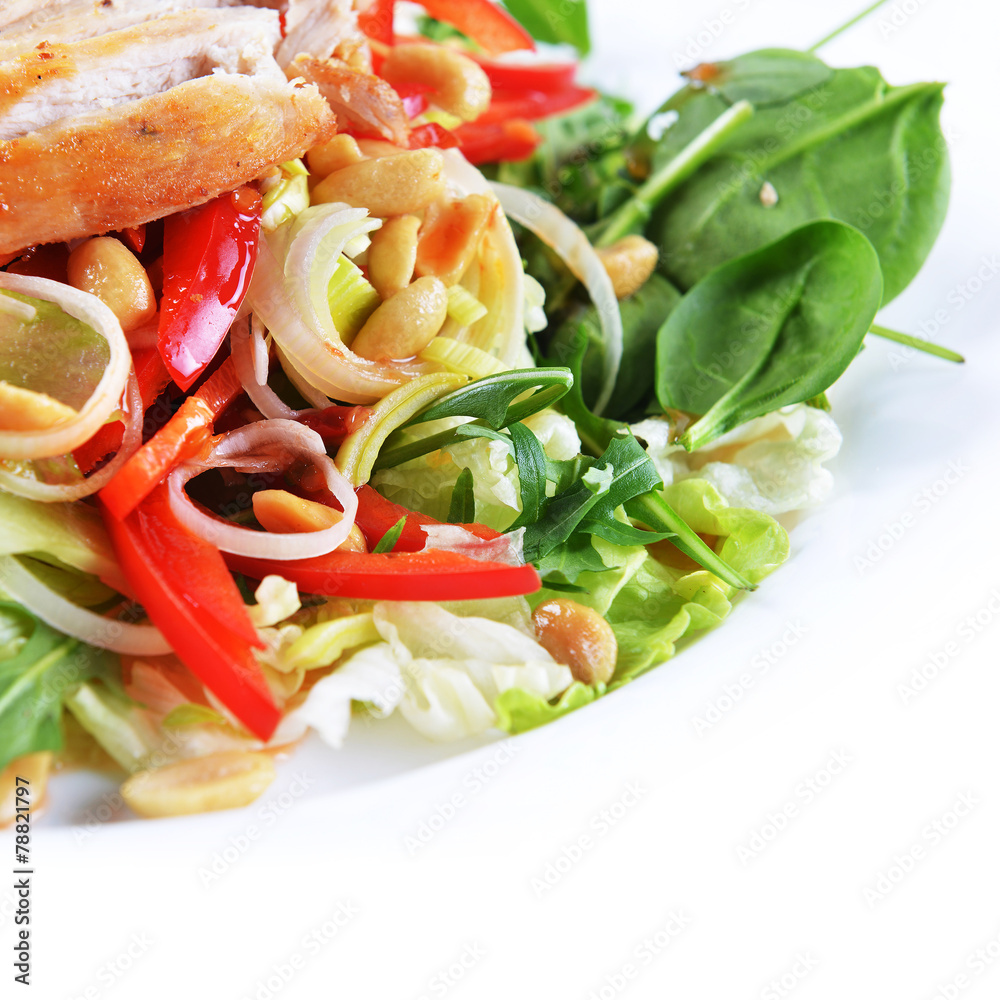 salad of fried chicken salad of fried chicken