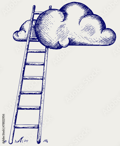 Ladder to clouds. Competition concept