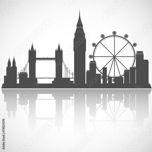 London cityscape. Vector city skyline
