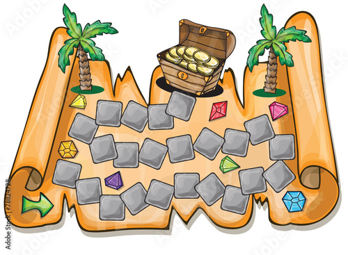 Pirate treasure chest - Vector illustration