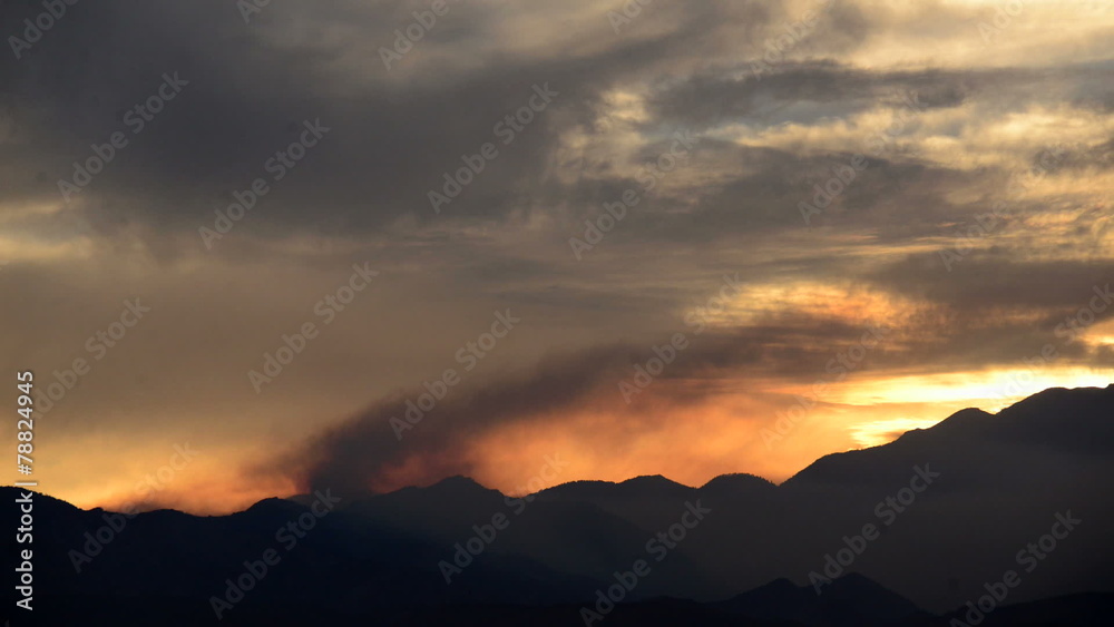 Time Lapse of Smoke from Forest Fire During Sunset Time Lapse of Smoke from Forest Fire During Sunset