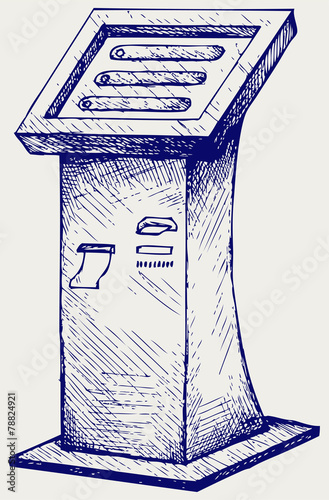 Terminal stand screen display console infokiosk