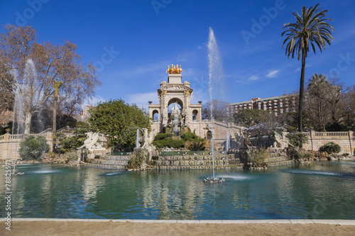 cascading fountain in the Park Ciutadella, Barcelona