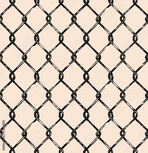 Seamless mesh. Doodle style