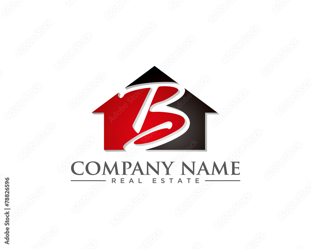 Naklejka premium B Real Estate Logo Icon 1