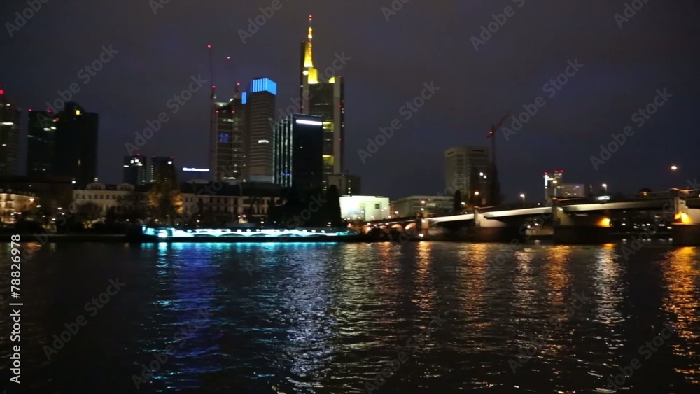Frankfurt am Main city skyline night view Frankfurt am Main city skyline night view