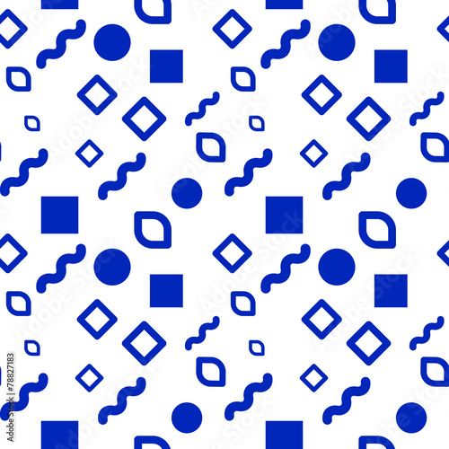 Hipster seamless pattern of different shapes