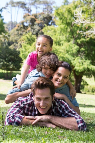 Happy family smiling at camera © WavebreakmediaMicro