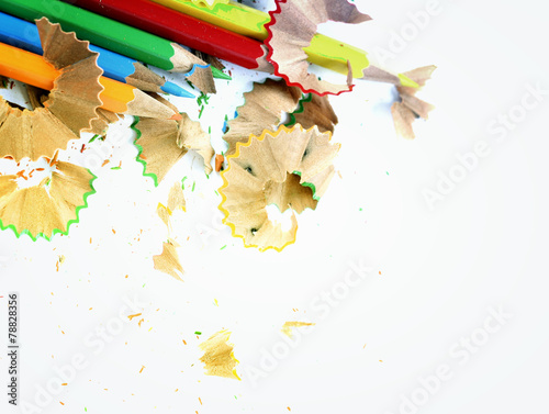 Pencils and wood shavings