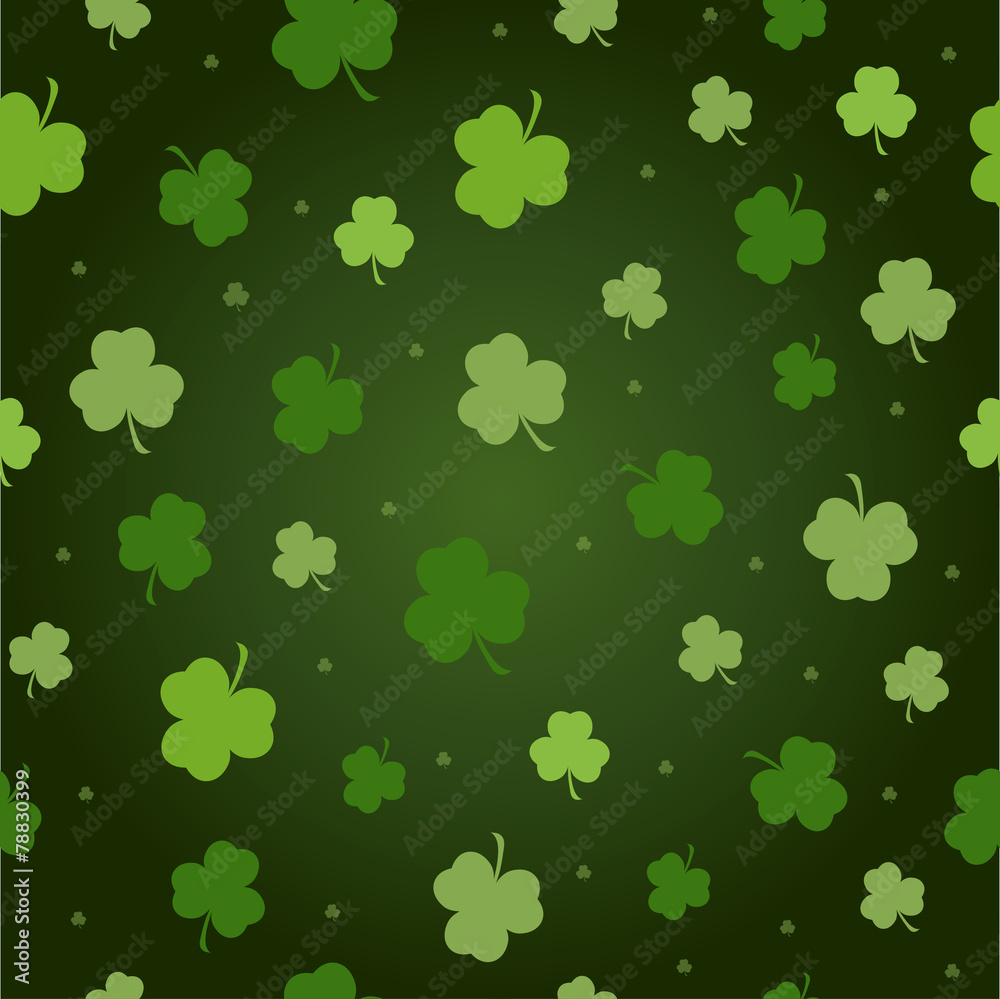 Seamless pattern Vector green clover background for St. Patrick Seamless pattern Vector green clover background for St. Patrick