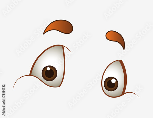 Surprised Cartoon Eyes Vector