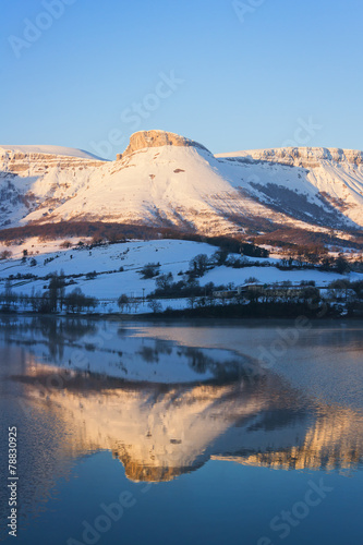 Ungino mountain peak reflection photo