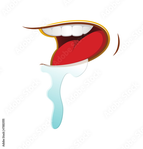 Greedy Funny Cartoon Mouth Expression