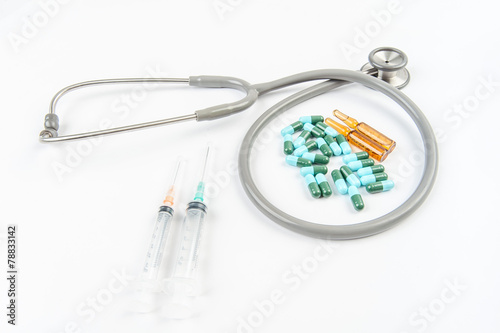 Stethoscope with pill
