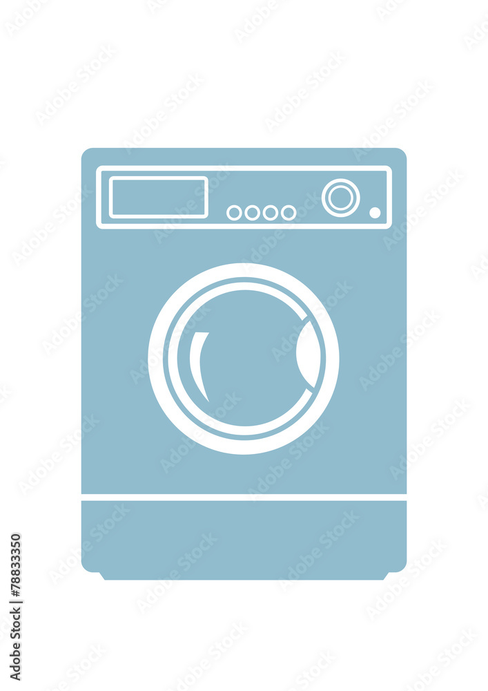 Washing machine icon on white background Washing machine icon on white background