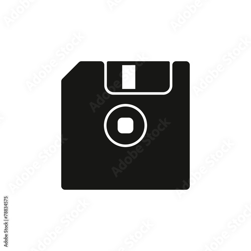 The floppy disk icon. Diskette symbol. Flat