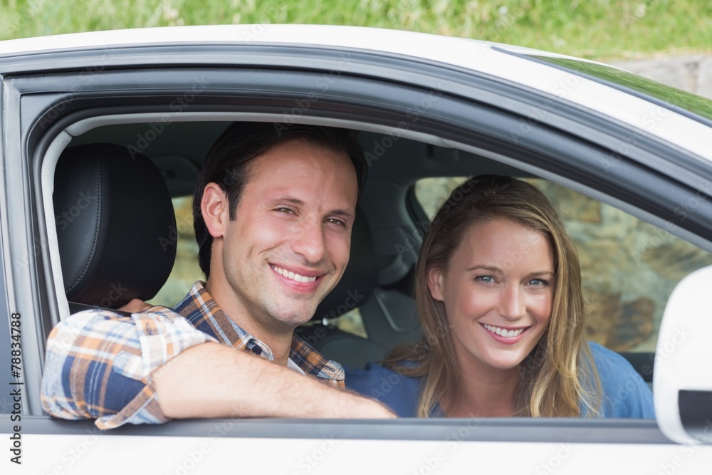 Couple smiling at the camera