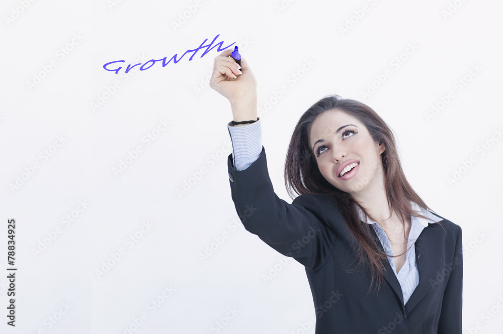Growth business young girl