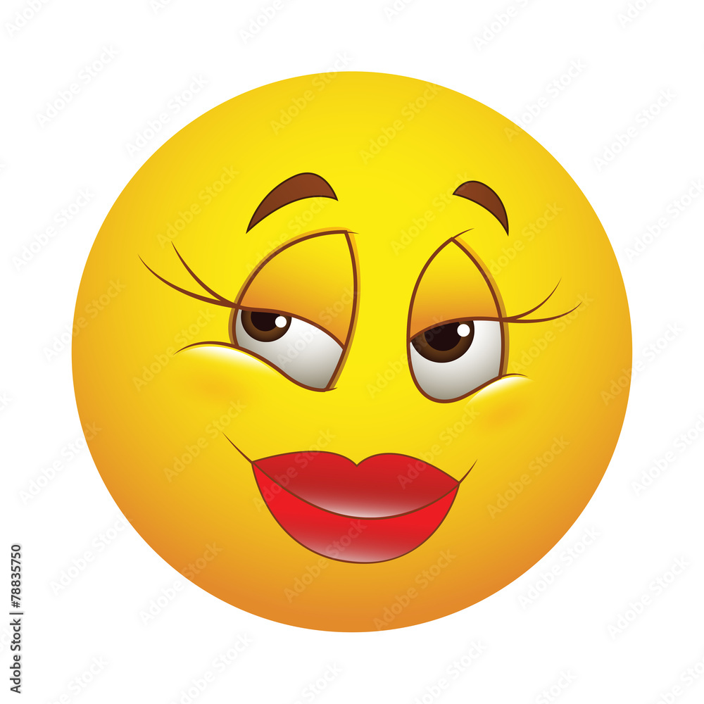 Fototapeta premium Cute Happy Female Smiley