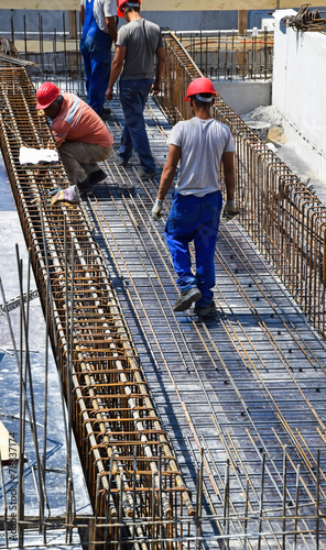 Working at the construction site