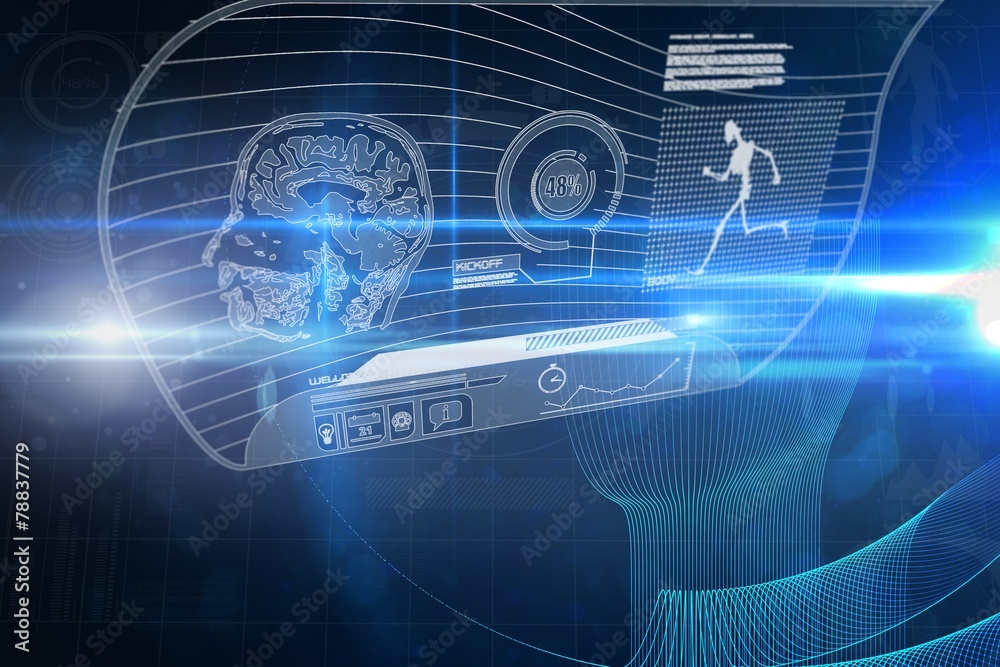 Fototapeta premium Composite image of fitness interface