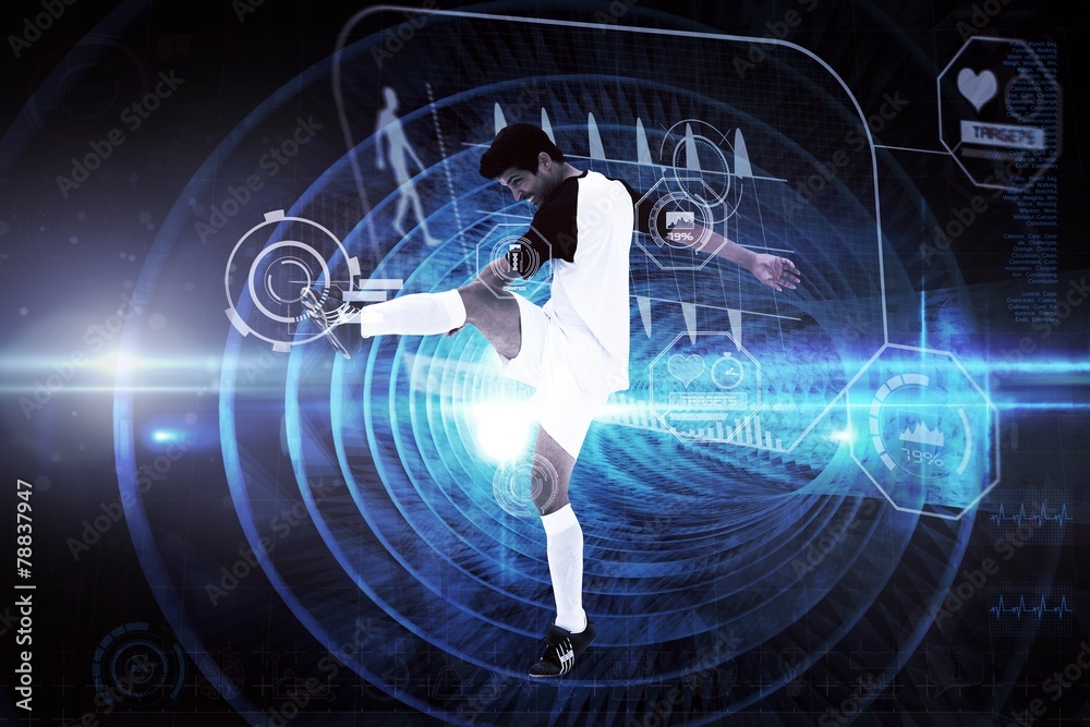 Fototapeta premium Composite image of football player
