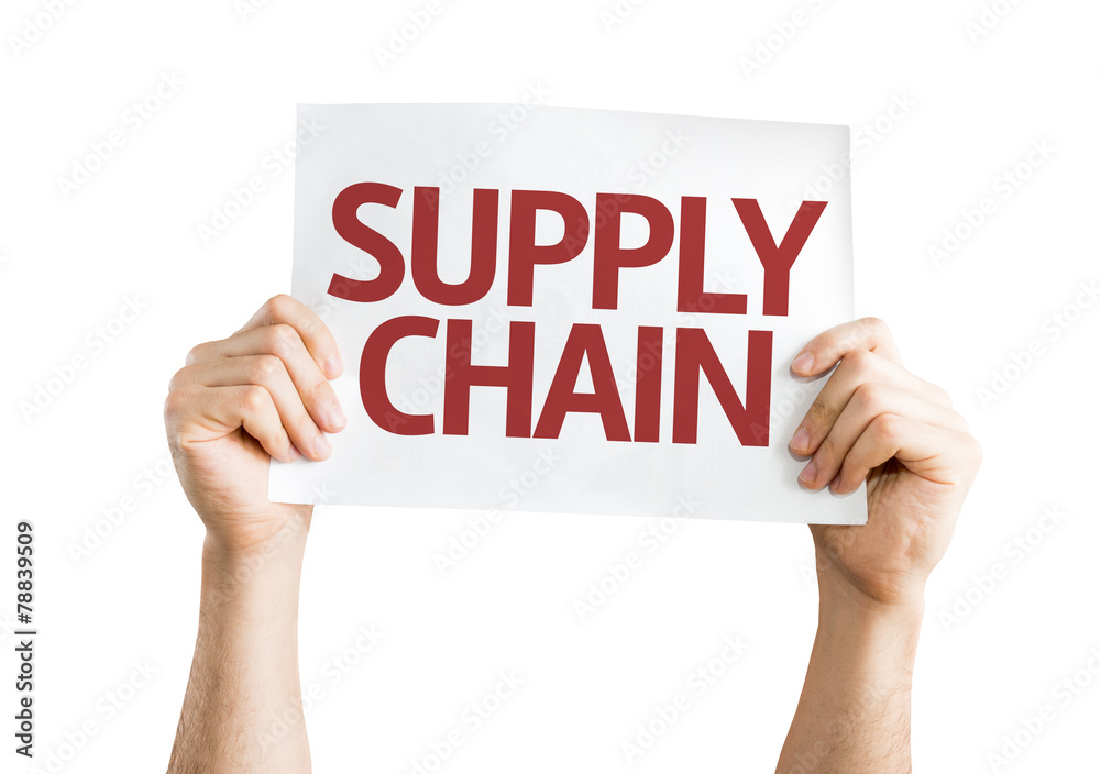 Supply Chain card isolated on white background Supply Chain card isolated on white background