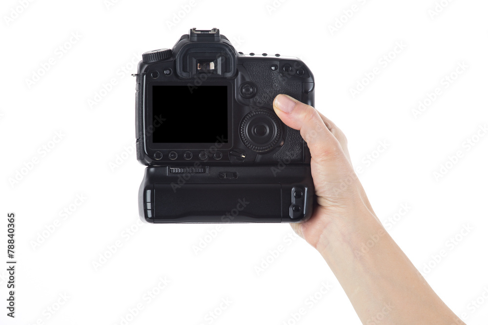 weibliche Hand hält Digitalkamera weibliche Hand hält Digitalkamera