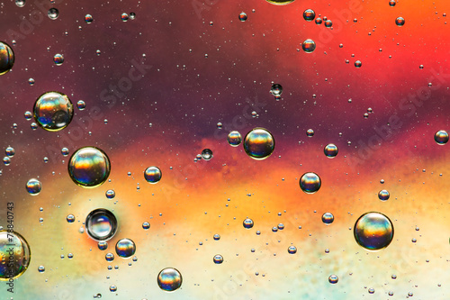 Multicoloured oil and water abstract