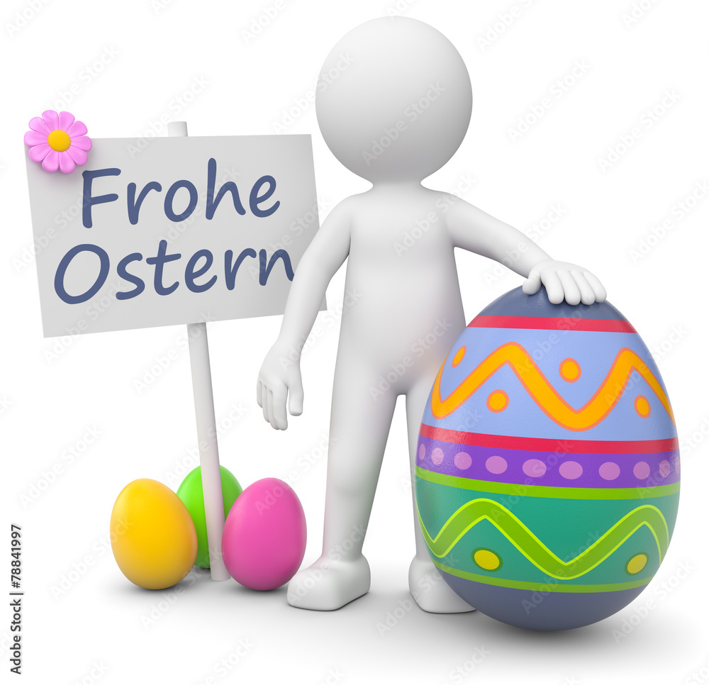 Obraz premium 3d Männchen frohe Ostern