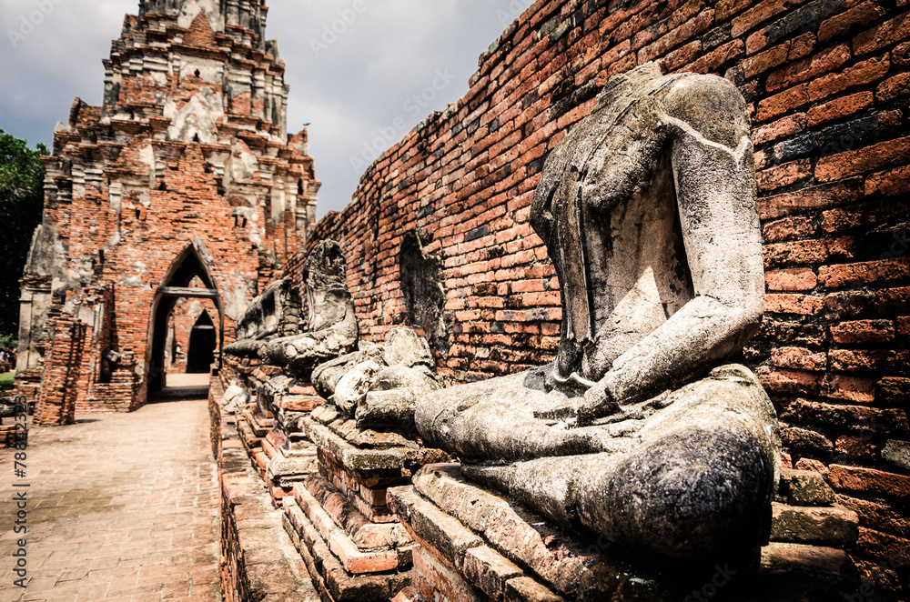 Fototapeta premium The destroyed buddha statue