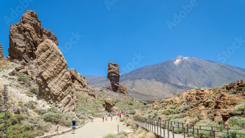 Views of Mount Teide and volcanic formations, Tenerife. photo