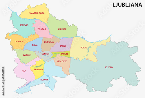 ljubljana administrative map.