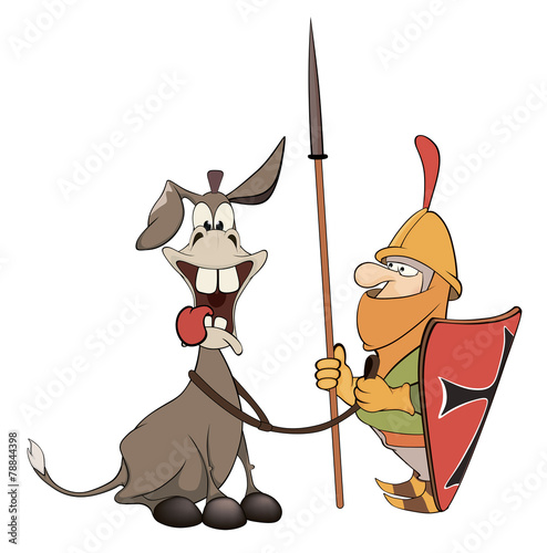 A knight and knightly donkey