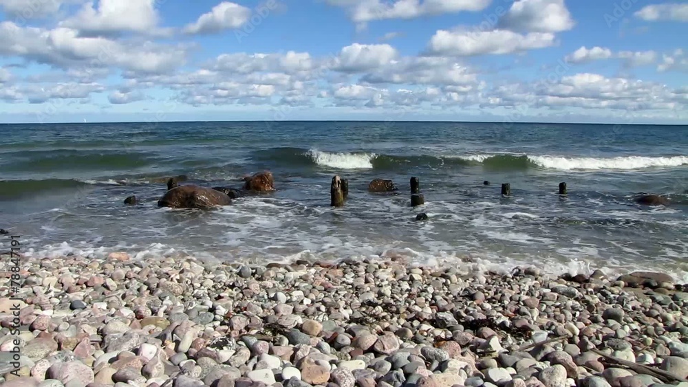 Auf der Insel Rügen, am Ostseestrand