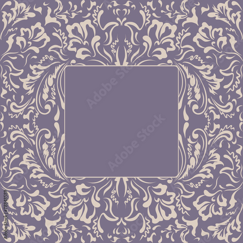 Frame fancy flower. Floral background