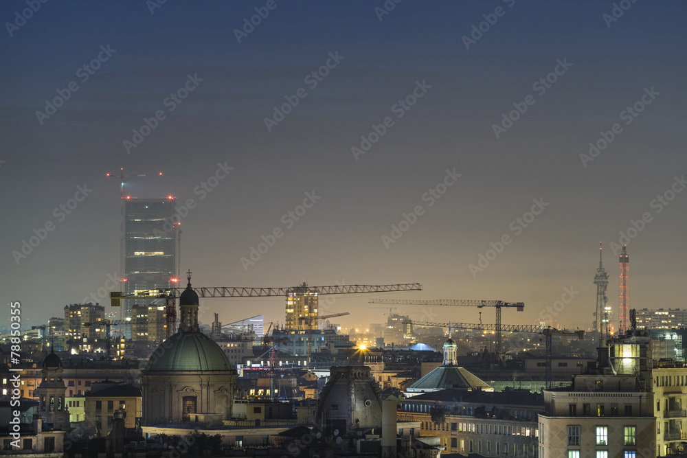 Obraz premium Milano, 2015 panoramic skyline